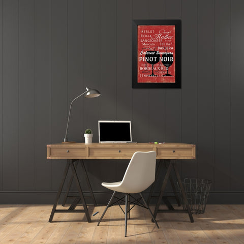 Red Wine Collection - Mini Black Modern Wood Framed Art Print by Wilson, Aimee