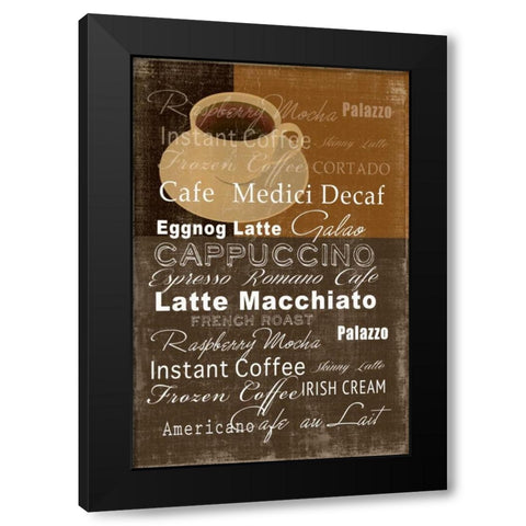 Cafe Collection - Mini Black Modern Wood Framed Art Print with Double Matting by Wilson, Aimee