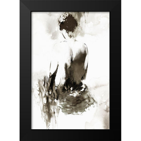 Ink Lady Black Modern Wood Framed Art Print by Wilson, Aimee