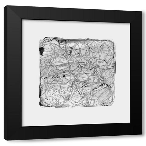 White Scrub II Black Modern Wood Framed Art Print by Cartissi