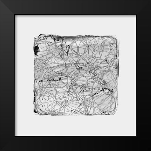 White Scrub II Black Modern Wood Framed Art Print by Cartissi