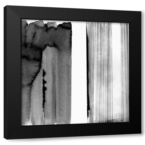 White Band II Black Modern Wood Framed Art Print with Double Matting by Cartissi