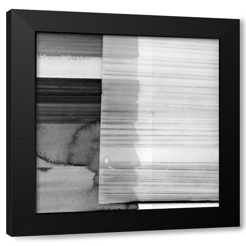 White Band III Black Modern Wood Framed Art Print with Double Matting by Cartissi