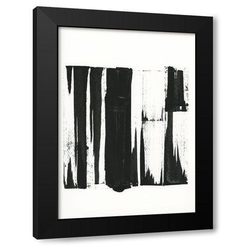 Black Bars I Black Modern Wood Framed Art Print by Cartissi