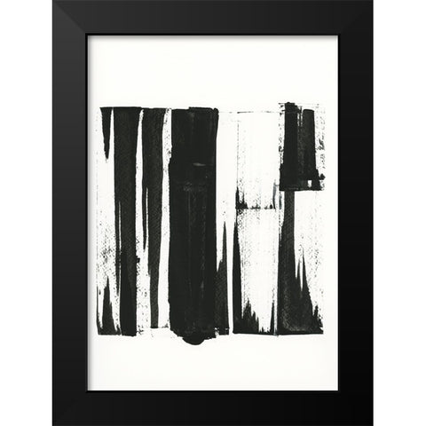 Black Bars I Black Modern Wood Framed Art Print by Cartissi