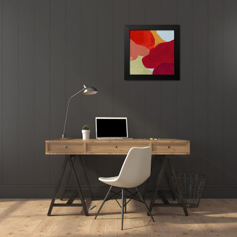 Red Clouds I Black Modern Wood Framed Art Print by Cartissi