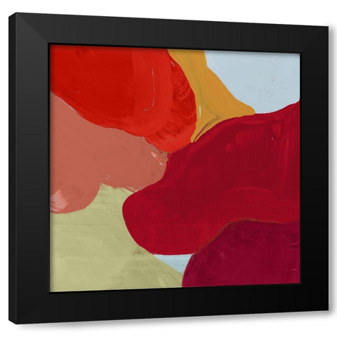 Red Clouds I Black Modern Wood Framed Art Print with Double Matting by Cartissi