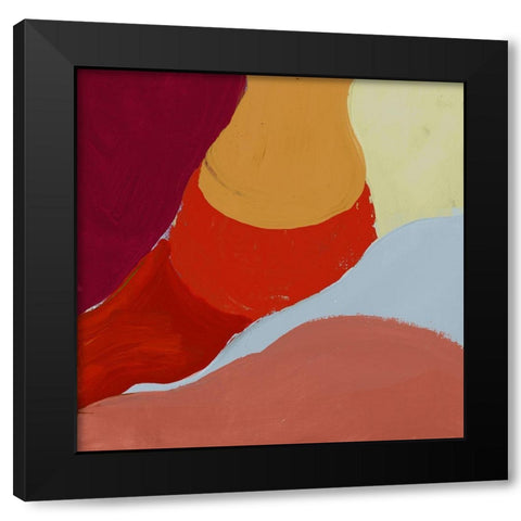 Red Clouds II  Black Modern Wood Framed Art Print with Double Matting by Cartissi