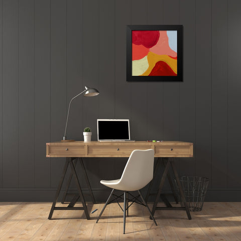 Red Clouds III Black Modern Wood Framed Art Print by Cartissi