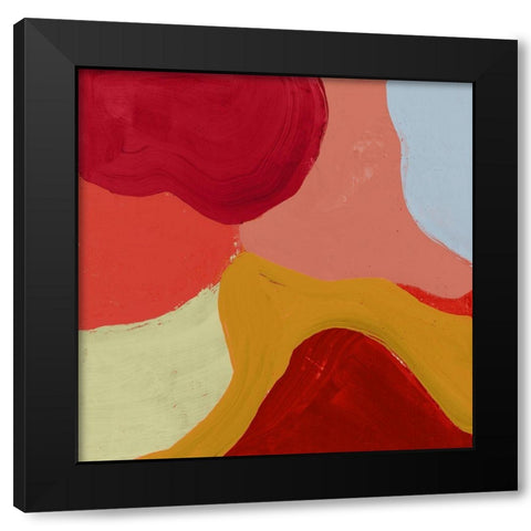Red Clouds III Black Modern Wood Framed Art Print with Double Matting by Cartissi