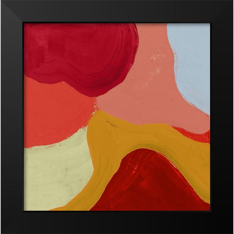 Red Clouds III Black Modern Wood Framed Art Print by Cartissi