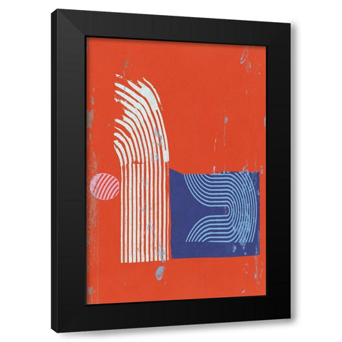 On the Wave III Black Modern Wood Framed Art Print by Cartissi