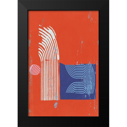 On the Wave III Black Modern Wood Framed Art Print by Cartissi