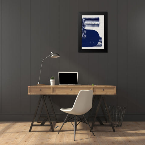 Cubic Curve I Black Modern Wood Framed Art Print by Cartissi