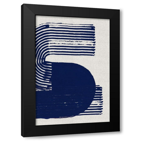 Cubic Curve I Black Modern Wood Framed Art Print by Cartissi