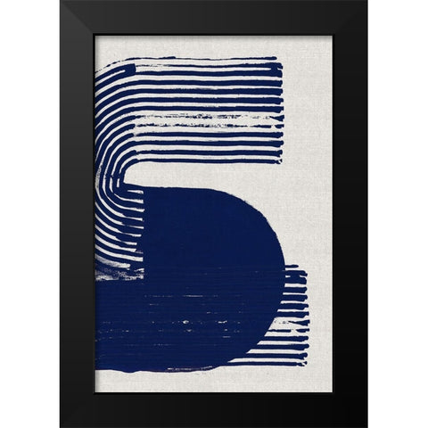 Cubic Curve I Black Modern Wood Framed Art Print by Cartissi