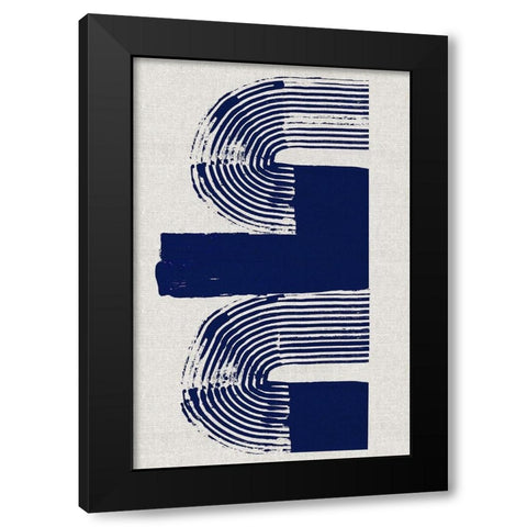 Cubic Curve II Black Modern Wood Framed Art Print by Cartissi