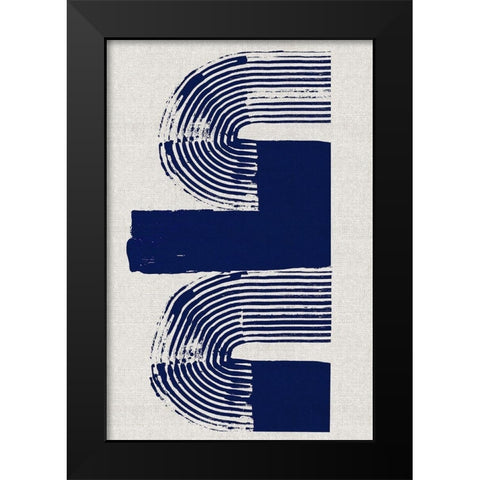 Cubic Curve II Black Modern Wood Framed Art Print by Cartissi