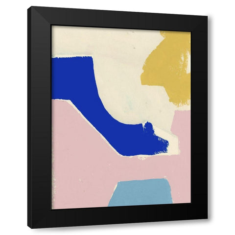 Playful VII Black Modern Wood Framed Art Print with Double Matting by Cartissi