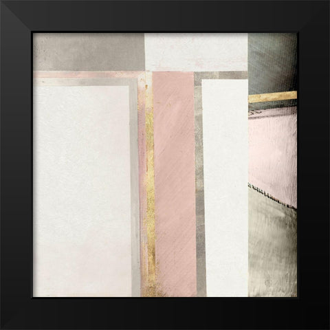 Abstract Elegance II Black Modern Wood Framed Art Print by Cartissi