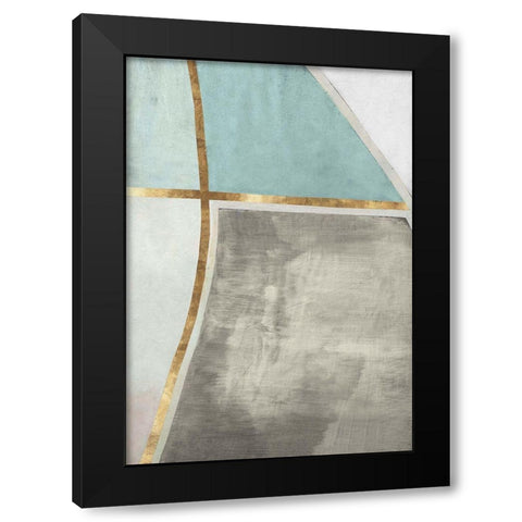 Abstract Elegance IV Black Modern Wood Framed Art Print with Double Matting by Cartissi