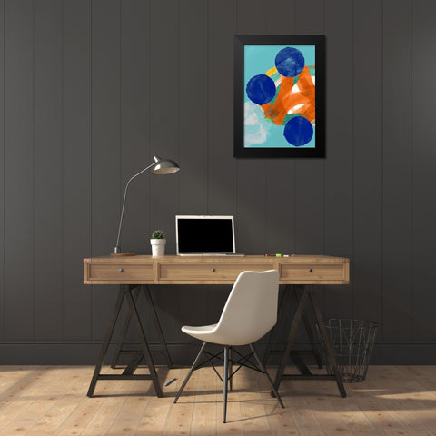 Blue Valentine II  Black Modern Wood Framed Art Print by Cartissi