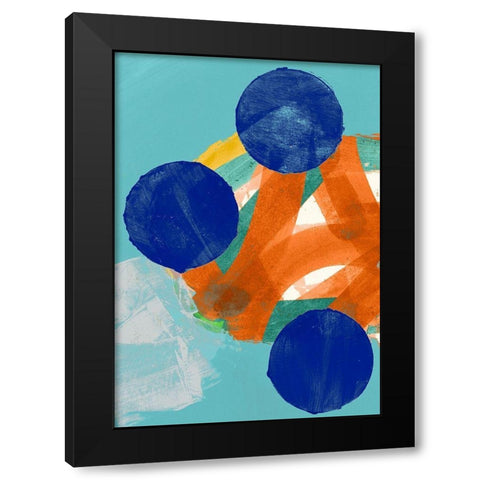 Blue Valentine II  Black Modern Wood Framed Art Print with Double Matting by Cartissi