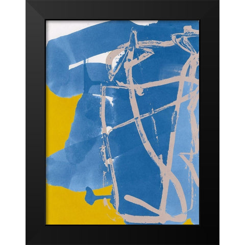 Blue Signs  Black Modern Wood Framed Art Print by Cartissi