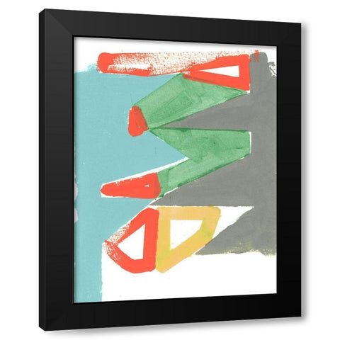 Main Direction IV Black Modern Wood Framed Art Print by Cartissi