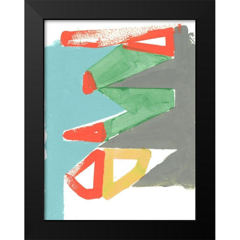 Main Direction IV Black Modern Wood Framed Art Print by Cartissi