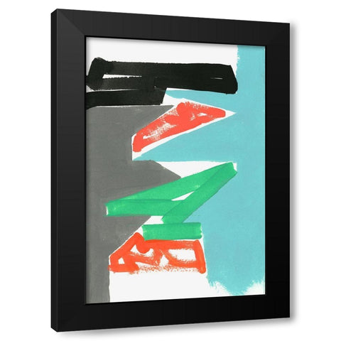 Stepti the Sea II Black Modern Wood Framed Art Print with Double Matting by Cartissi