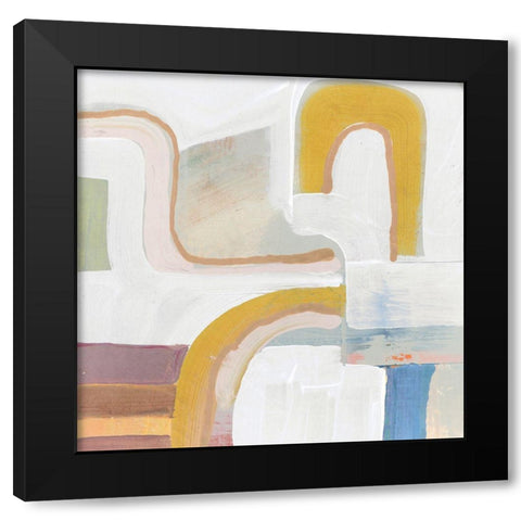 Together Again I Black Modern Wood Framed Art Print with Double Matting by Cartissi