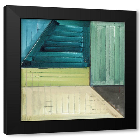 In the Suburbs II Black Modern Wood Framed Art Print by Cartissi