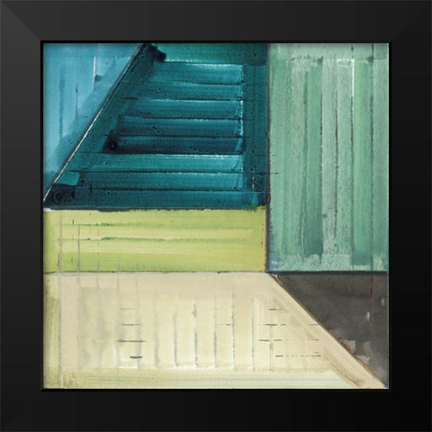 In the Suburbs II Black Modern Wood Framed Art Print by Cartissi