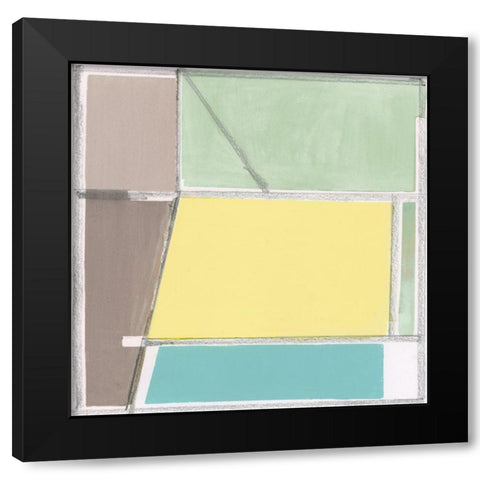 Field Plains II  Black Modern Wood Framed Art Print with Double Matting by Cartissi