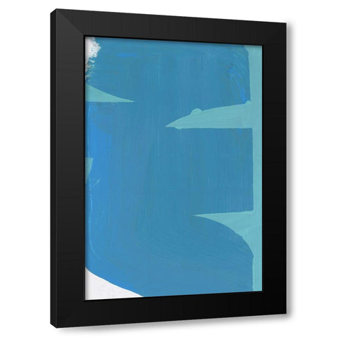 Blue Bound I Black Modern Wood Framed Art Print by Cartissi