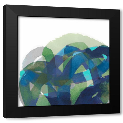 A Bundle of Blue I Black Modern Wood Framed Art Print with Double Matting by Cartissi