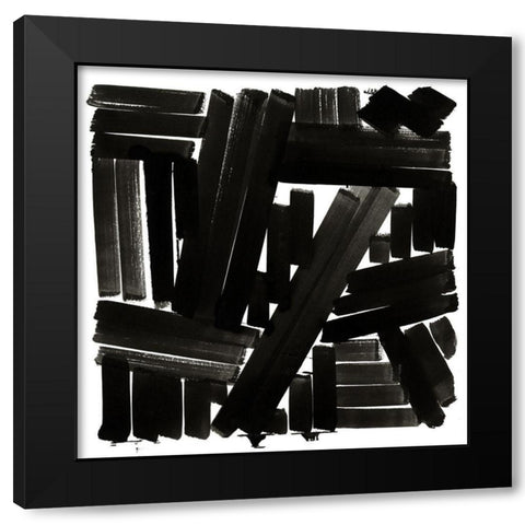Shape of Song I Black Modern Wood Framed Art Print by Cartissi