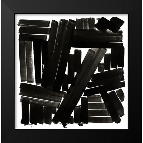 Shape of Song I Black Modern Wood Framed Art Print by Cartissi