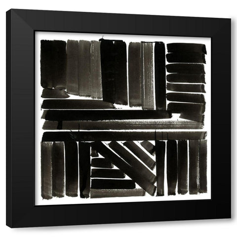 Shape of Song II  Black Modern Wood Framed Art Print with Double Matting by Cartissi