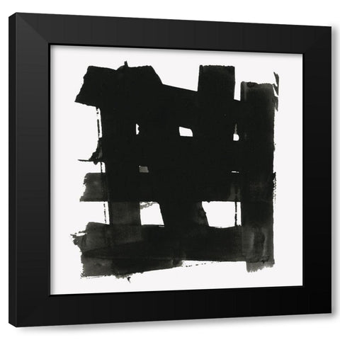 Stacking Together I Black Modern Wood Framed Art Print with Double Matting by Cartissi