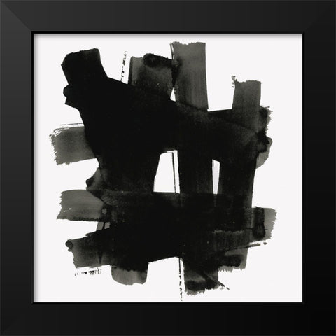 Stacking Together II Black Modern Wood Framed Art Print by Cartissi