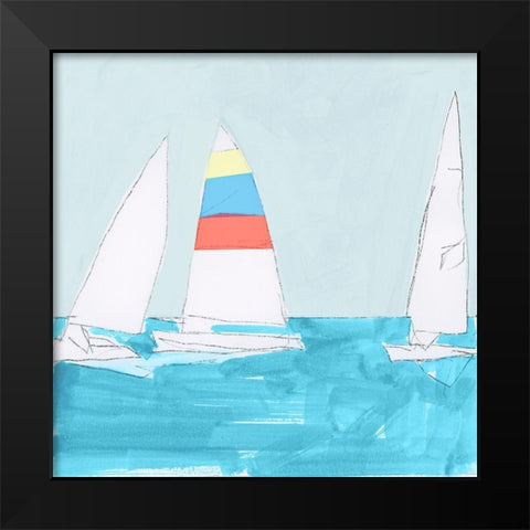 Heat Sail  Black Modern Wood Framed Art Print by Cartissi