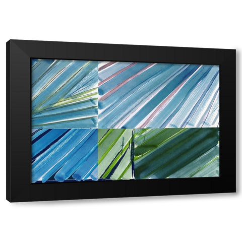 Botanical Green II Black Modern Wood Framed Art Print with Double Matting by Cartissi