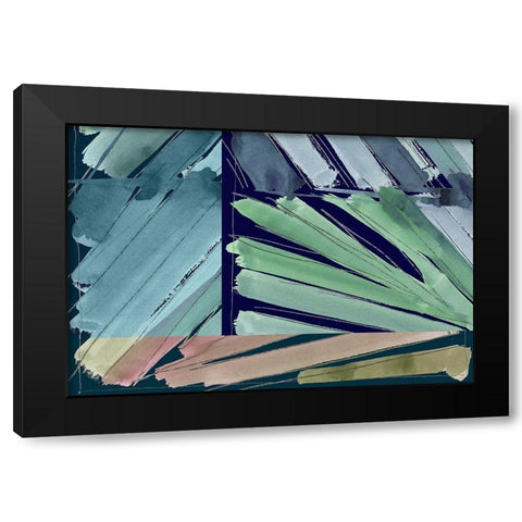 Botanical Green III Black Modern Wood Framed Art Print by Cartissi