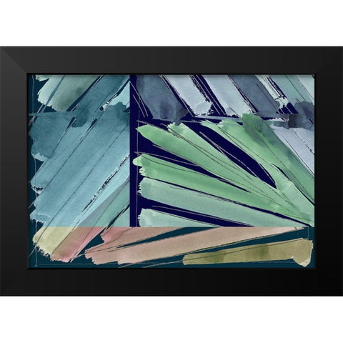 Botanical Green III Black Modern Wood Framed Art Print by Cartissi