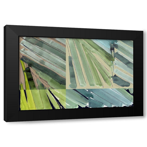 Botanical Green IV Black Modern Wood Framed Art Print by Cartissi