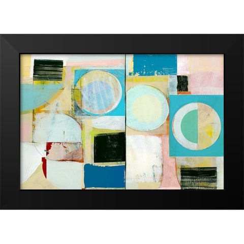 City Grid I  Black Modern Wood Framed Art Print by Cartissi