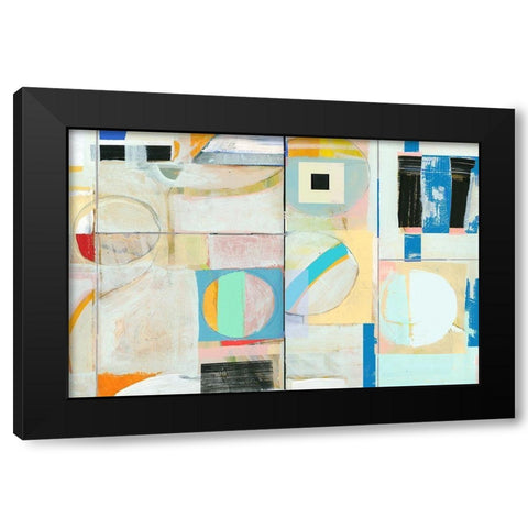 City Grid II Black Modern Wood Framed Art Print by Cartissi