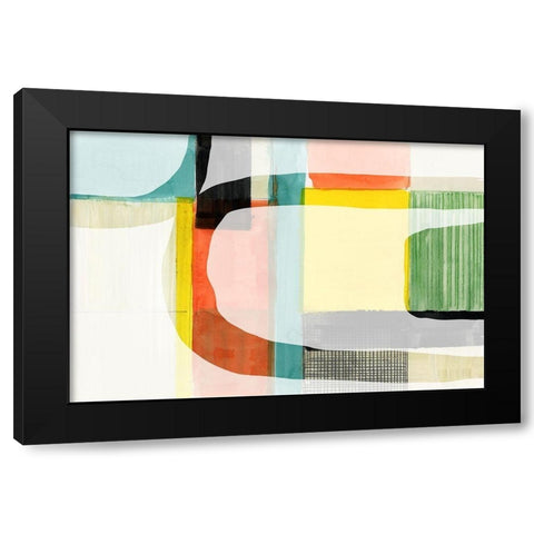 Rainbow Roundabout I  Black Modern Wood Framed Art Print with Double Matting by Cartissi